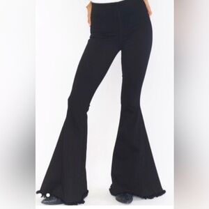 Show Me Your Mumu Black pull on Berkeley Bell flare Bottoms